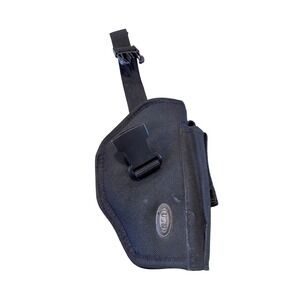 UTG Black Nylon Tactical Holster‎ with Adjustable Buckle Strap and Side Pouch
